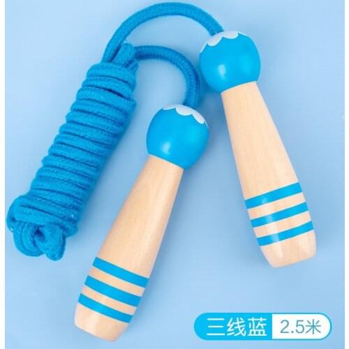 Wooden skipping rope childrens toys elementary school pupils beginner boys and girls skipping rope kindergarten