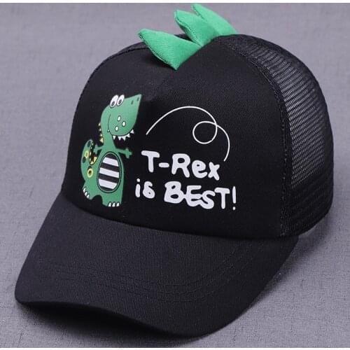 Kids Dinosaur Embroidered Cap Fashion Baseball Cap Peaked Cotton Hat Adjustable Baseball Caps Baby Boys Girls Mesh Hats 2021