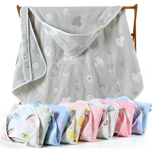 Baby Bath Towel Hooded Lace-up Towel Baby Blanket Swaddling Kid Swimming Beach Towels Baby Swaddle Blanket 110*110cm