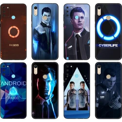 Black tpu Case For Honor 8a Prime 8s 9 10X Lite 9A 9C 9X Premium Pro 9S Case Cover Detroit Become Human RK800 Connor