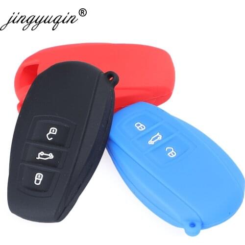 Jingyuqin 30pcs Silicone Car Remote Smart Key Cover Case Shell Holder Fob For Volkswagen VW Touareg Auto Key Accessories