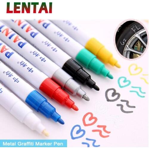 LENTAI 1PC Car Tyre Tread Paint markers Graffiti Oily Marker Pen For Renault Megane Duster Captur Chevrolet Cruze Aveo Captiva