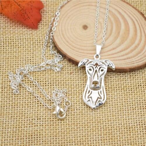 LPHZQH Fashion Hollow Cartoon Dog Metal Alloy Greyhound Dog Choker Pendant Necklace For Women Jewelry Gift