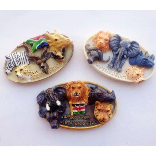 Hot Sale Africa Kenya Wildlife 3D Refrigerator Magnet Home Decortion Fridge Magnets Tourism Souvenirs Magnetic Stickers Gift