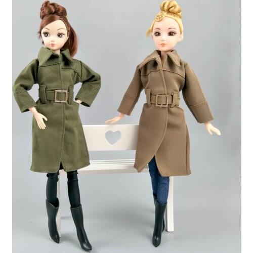 Office Lady Fashion Coat For Barbie Doll Clothes & Shoes Trenchcoat Outfits For Barbie Dollhouse1/6 Doll Accessories Kids Toy