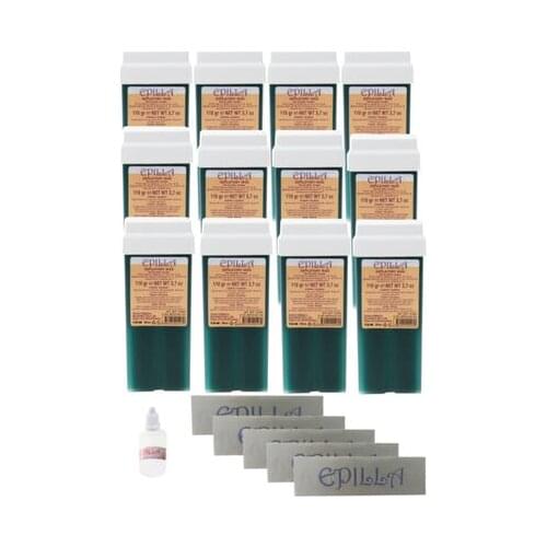 Unwanted Hairs in Body Depilatory Blue Roll-on Cartridge Sir special Wax 12 Pieces For Women And For Men For women And for Men Roll On