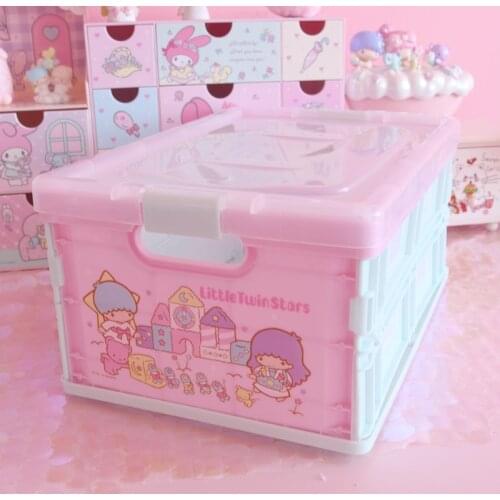 1Pc Large Pink plastic storage box organizer Clothes Transparent Basket for Toys Portable Boxes