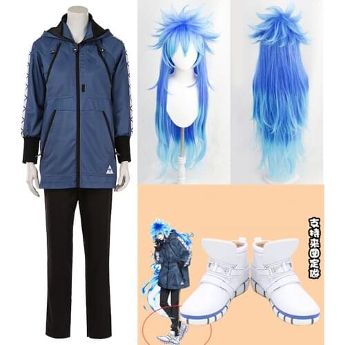 Full set Twisted-Wonderland Hercules Idia Shroud Cosplay Costume +wig+shoes