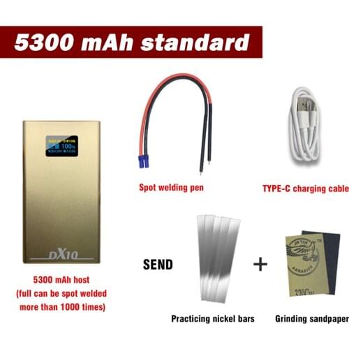 Portable DX10 Spot Welder OLED Spot Welding Machine Welder Tools Adjustable Battery 0.2/0.3mm Nickel For 18650 8Awg 5300mah
