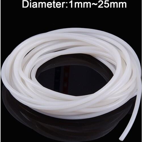 Solid Silicone Cord Dia 1mm~25mm White Rubber Gasket Trim Seal Strips O Ring High Temperature Waterproof
