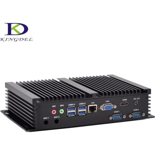 Industrial Computer with Intel Core i5 8250U 7200U Fanless mini pc plus 2*COM HDMI VGA Core i3 8145U 7020U Mini Computer HTPC
