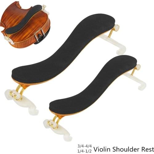 Adjustable Full Size Adjustable Maple Wood Thick Soft Violin Shoulder Rest Padded for 4/4 3/4 1/2 1/4 Fiddle