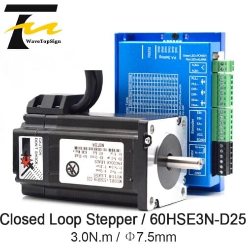 Nema 24 Closed Loop Stepper Motor + Driver Current 5A Holding torque 3N.M Motor length 88mm