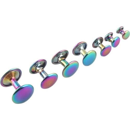 20 SETS Rainbow Double Cap Rivets,Studs Leather craft Rivet Fastener Snaps Prong Studs rapid rivet-5-12MM