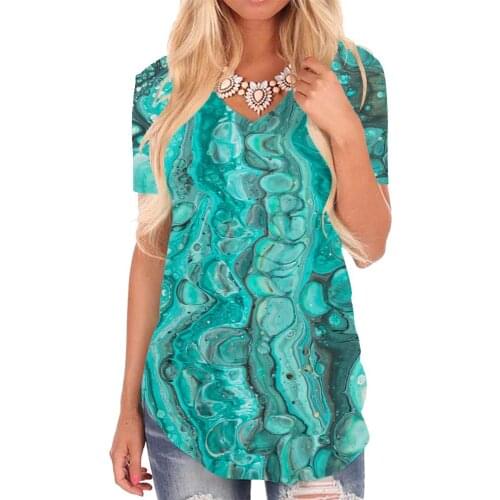 Giyu Brand Dizziness T-shirt women Graffiti V-neck Tshirt Art Funny T shirts Harajuku Shirt Print Womens Clothing Punk Rock