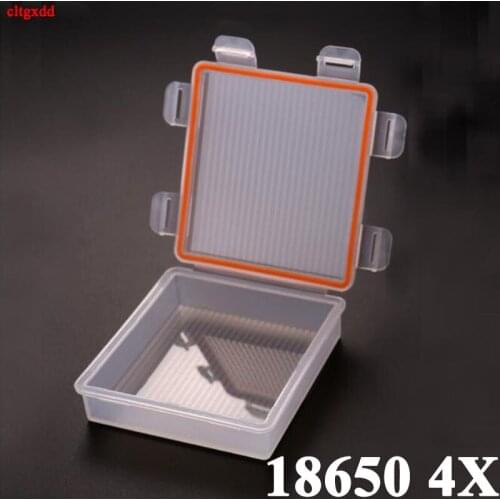 1PCS 4X 18650 Plastic Case Container Bag Case Organizer Box 18650 PP Battery Storage Box waterproof Protection Box
