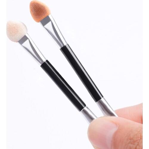 10Pcs Nail Sponge Stick Latex Sponge Pen Designed Manicure Nail Art Tool Glitter Powder Brush Double Head Eyeshadow Stick Set