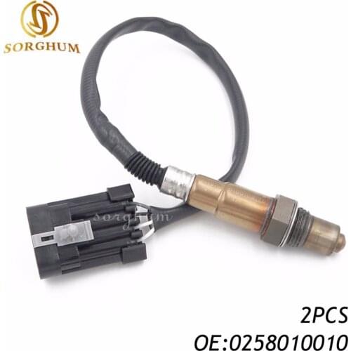 2PCS Front Lambda O2 Oxygen Sensor For Chery Fulwin 2 II 0258010010 0 258 010 010, 0-258-010-010, 170005