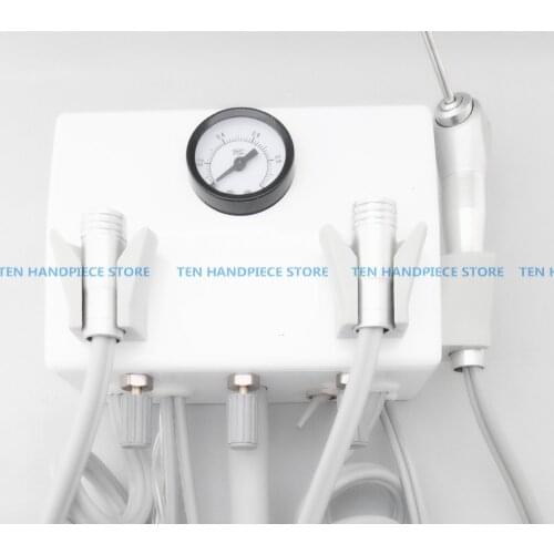 2018 good quality Dental Lab Portable Turbine Unit Air Compressor 3 way two tube