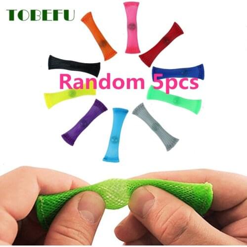 Sensory Toys Marbles Ball Autism ADHD Anxiety Therapy Toys EDC Stress Relief Hand Fidget Toys Braided Mesh Easy Bend With Marble