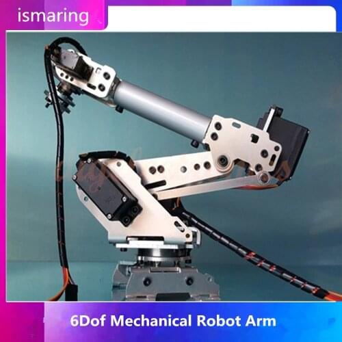 6Dof Mechanical Robot Arm Full Steel Bearing Arm Claw With Servos For Arduino Robotics DIY Childrens Robot Model Toy