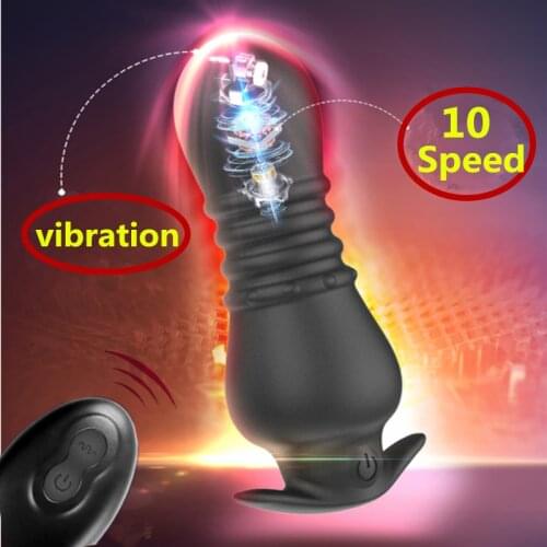 10 Speed Anal Vibrator Prostate Massager USB Dildo Butt Plug G Spot Vagina Stimulator Vibrating Sex Toys For Men Masturbator