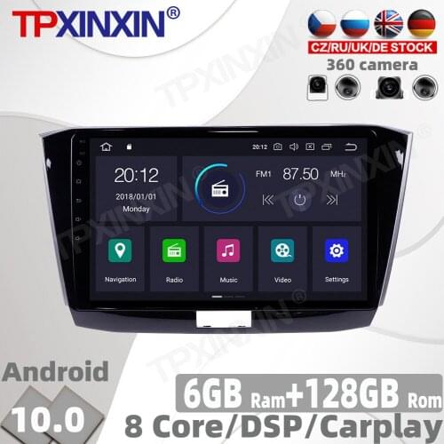 128GB Android 10.0 For VW Passat 2016 2017 2018 Car Radio Multimedia Video Player Navigation GPS Accessories Auto 2 din 2din DVD