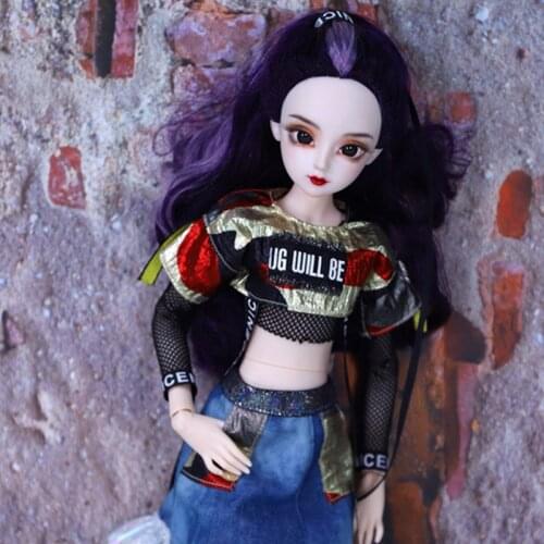 DBS doll 1/4 BJD Dairy Queen name by Zisang purple mixed hair mechanical joint Body girls SD