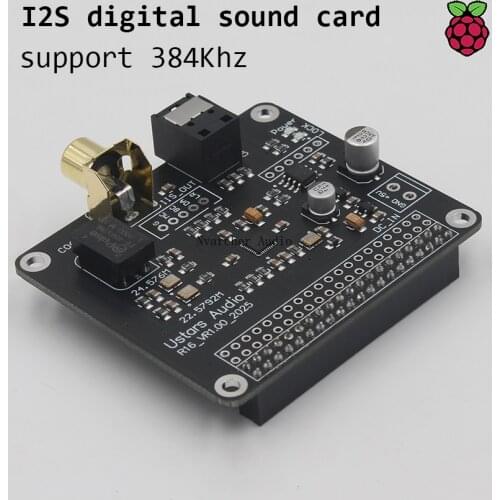 DAC Decoder Digital Broadcast Board Raspberry Pi Coaxial Fiber Optic I2S Digital Sound Card 384KHz