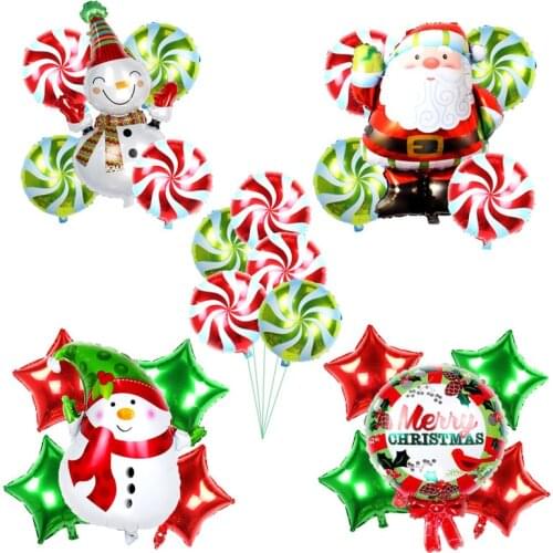 Decorative balloons 5pcs Christmas balloon set hotel shopping mall Christmas festive atmosphere decoration balloon set