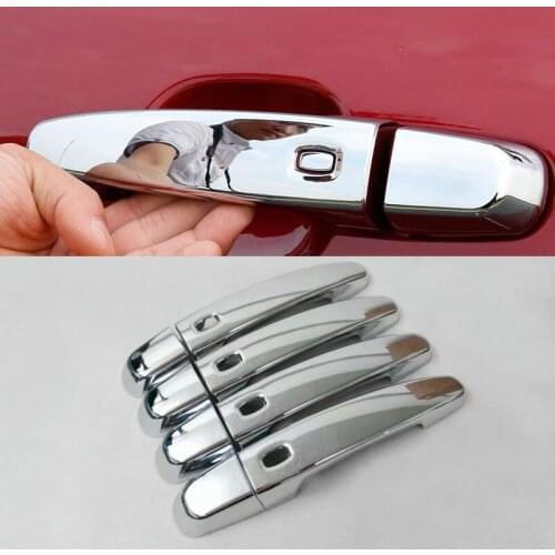 For Chevrolet Holden Equinox 2017 2018 Car Exterior Door Handle Cover Trim Accessories ABS Chrome Sticker 8P With Smart Key Hole
