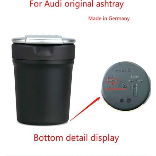For Germany original car ashtray for Audi A3 A4L A5 A7 Q3 Q5L A6L A8L special car ashtray storage box chrome trashcan