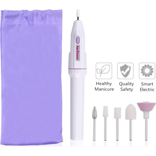 5 in1 Electric Manicure Mini Nail Polishing Machine Nail Drill Kit Grinding Burnishing Polisher Set Portable Nail Pedicure Tools