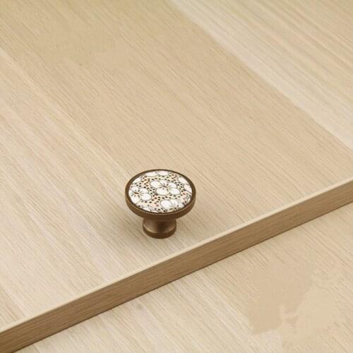 European retro style bronze kitchen cabinet cupboard door handle rural ceramic drawer shoe cabinet knob pull 96mm antique bronze