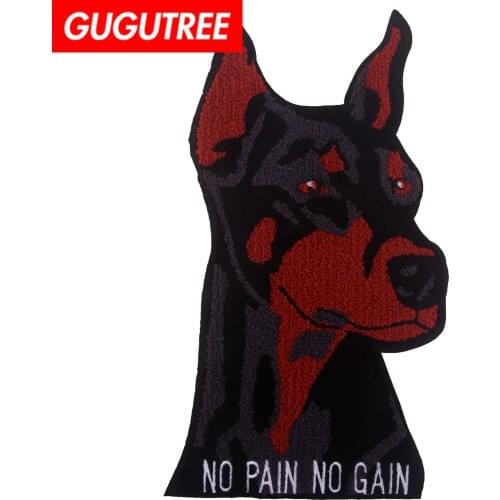 GUGUTREE towel embroidery big dogs patch animal cartoon patches badges applique patches for clothing FD-129