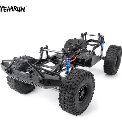 YEAHRUN 313mm 12.3" Wheelbase Assembled Frame Chassis with Wheel Rims Tires Drive Shaft For 1/10 Axial SCX10 90046 90047 RC Car