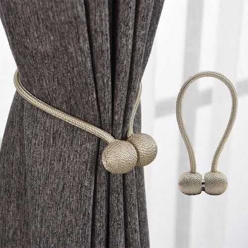 Magnetic Hook Holder Home Decorations Pearl Ball Curtain Tie Rope Backs Holdbacks Buckle Clips Accessory Rods Accessoires