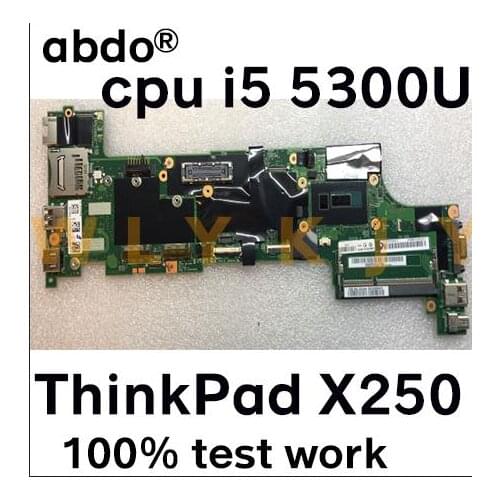 For Lenovo Thinkpad X250 Notebook Motherboard VIUX1 NM-A091 CPU i5 5300U 100% test work FRU 00HT381 00HT382 00HT385 00HT386