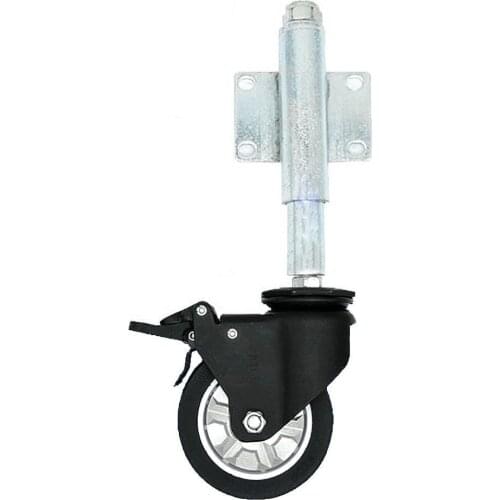 Mn Steel Spring Loaded Gate Swivel Caster Wheel Roller Fence Hardware Slider