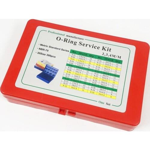 Metric standard O Ring Assortment Kit 30 size=386 pcs NBR 70