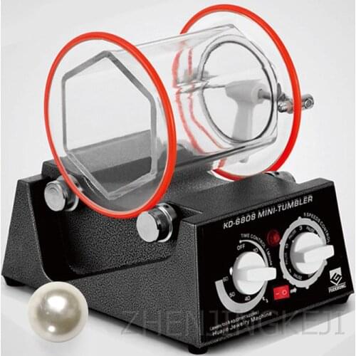 Desktop Jewelry Polisher Capacity 3kg Rotary Tumbler Polishing Machine Small Drum/Rolling Barrel Polished Machine KD-6808-130