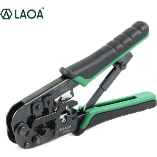 LAOA Taiwan made 4P/6P/8P Triple-purpose Ratchet Network Plier Crimping Plier Crimping Tools