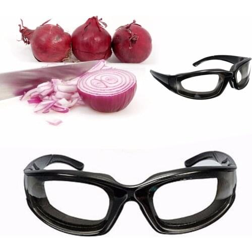 Tears Free Onion Goggles Glasses Kitchen Slicing Eye Protect Built In Sponge