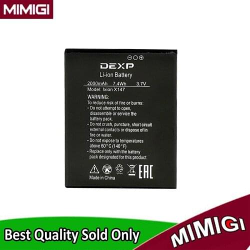 Original 2000mAh Battery For DEXP Ixion x147 x 147 Cell Phone Bateria Batterie