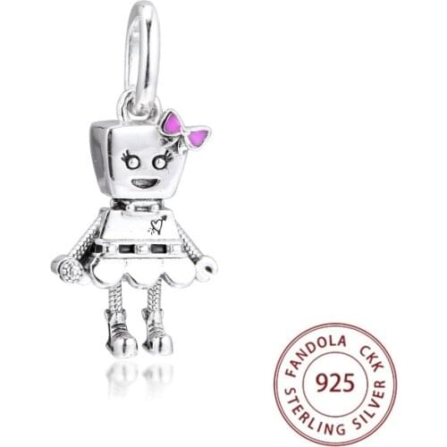 Bella Bot Punk Band Dangle Charm Fits Original Bracelet 925 Sterling Silver Metal Beads for Jewelry Making Wholesale