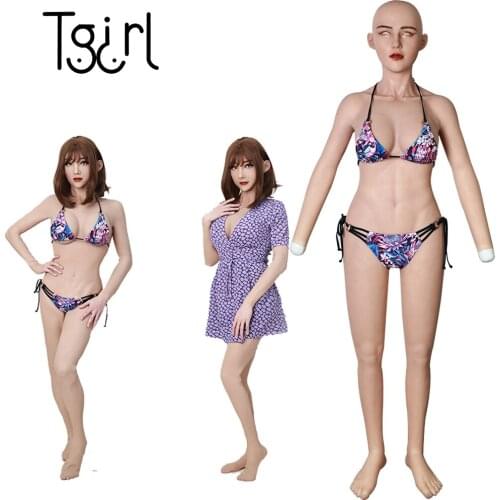 Tgirl Full Silicone Bodysuit With Arm D-Cup Breast Fake Vagina Belt Urinary Tube Crossdressing Shemale Crossdresser DragQueen