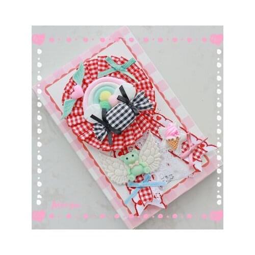 Happy badge rainbow badge sweet Lolita handmade Harajuku cute angel badge