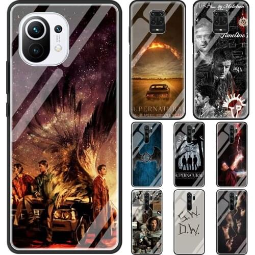 Supernatural SPN Dean And Sam Glass Phone Case for Xiaomi Redmi Note 9S 8 Mi Poco X3 NFC 9 7 10T 8T 10 Lite 9T Pro 5G 9C Cover