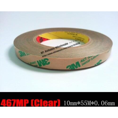 0.06mm Thickness) 10mm*55M Ultra Thin 3M 467MP Double Sided Adhesive Film Tape for Laptop PC GPS Nameplate Switch Bond