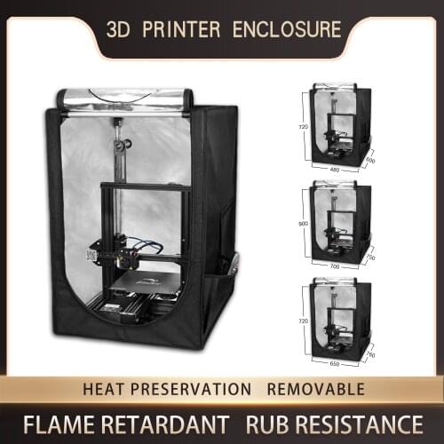 Portable 3D Printer Enclosure Protection Cover Fireproof Heat Preservation 3D Parts for Ender-3 Series Ender 5 CR-10